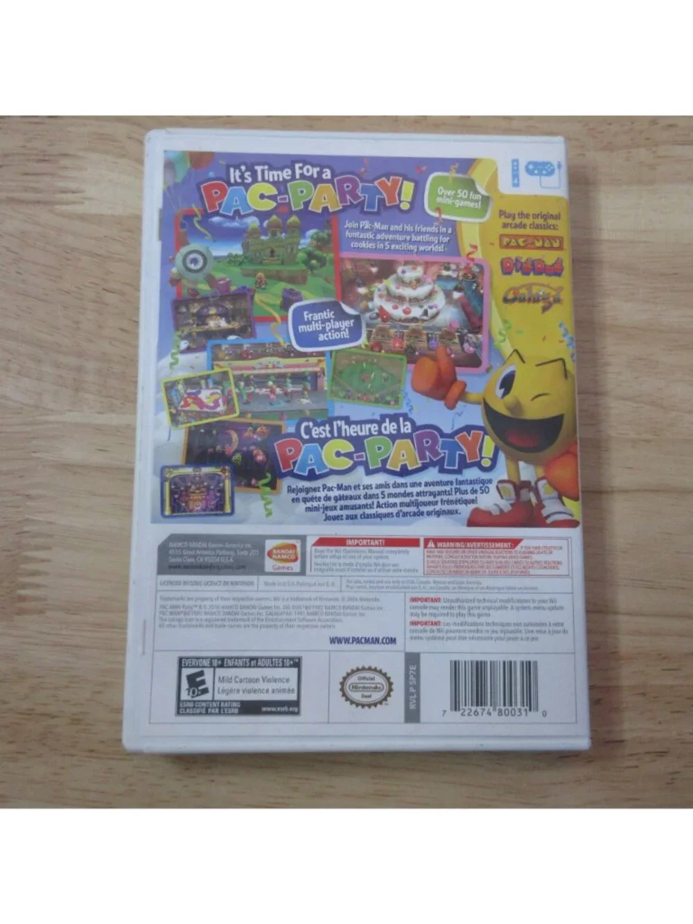 Pac-Man Party (Nintendo Wii 2010) with Manual